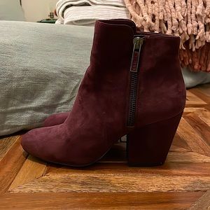 Suede ankle booties
